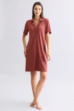 Mısırlı Women's Bamboo Nightgown Burgundy