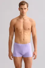 Mısırlı BAMBU ZEUS LUXURY Regular Fit Metal Armalı Boxer Mor