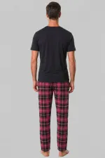 Egyptian Men's Cotton Plaid Pajama Bottoms Light Red Egyptian Men's Cotton Plaid Pajama Bottoms Light Red