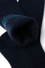 Mısırlı Erkek Kuzu Yünü (Lambswool) Tekli Soket Çorap Lacivert