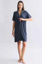 Mısırlı Kadın Modal Gecelik Gece Mavisi