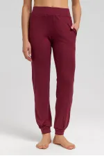 Mısırlı Kadın Kaşkorse Jogger Pantolon Bordo