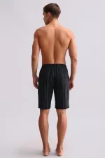 Short de pyjama en bambou noir pour homme, style égyptien