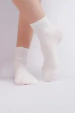 Mısırlı Kadın Bambu Tekli Yazlık Kısa Konç Çorap Ekru