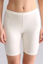 Modal By TENCEL ALICE Uzun Şort Külot Ekru