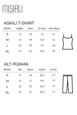 Pamuklu Askılı Tişört Şort Takım Pembe