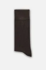 Mısırlı Erkek Modal Tekli Soket Çorap Kahverengi