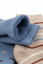 Mısırlı Erkek Bebek Pamuklu 3 Çift Soket Çorabı Çok Renkli