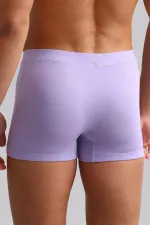 Boxer ZEUS LUXURY en coton biologique égyptien, coupe classique, avec emblème métallique violet