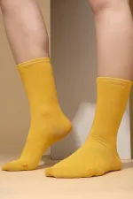 Mısırlı Kadın Modal Tekli Soket Çorap Sarı