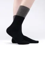 Mısırlı Kadın Soft Peluş Termal Tekli Soket Çorap Siyah