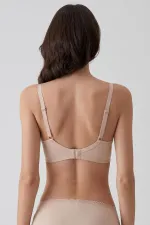 Egyptian Women's 2-Piece Economical Pack Non-Padded Shaping Micro Bra Set, D Cup Option, Black-Beige