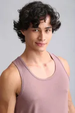 HERCULES Slim Fit Basic Tank Top in Lavender, Made of Mısırlı ORGANIC Cotton.