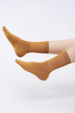 Mısırlı Kadın Modal Tekli Soket Çorap Hardal