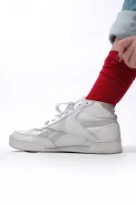 Mısırlı Kadın Modal Kaşmir Tekli Soket Çorap Kırmızı