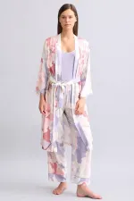 Mısırlı Women's Bamboo Robe Dark Lilac