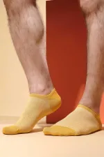 Mısırlı Erkek Modal Tekli Yazlık No Show Çorap Sarı