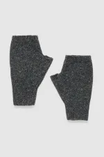 Ensemble bonnet et gants unisexe en laine - Milda Black