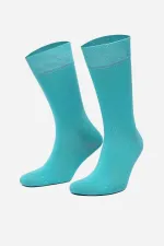 Mısırlı Erkek Organik Pamuklu Tekli Soket Çorap Mavi