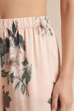 Mısırlı Kadın Viscon Dokuma Alt Pijama Pudra