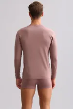 BAMBU HERCULES Slim Fit Bisiklet Yaka Uzun Kollu Erkek  Fanila Lavender