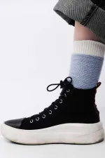 Mısırlı Kadın Koyun Yünü Tekli Soket Çorap Mavi