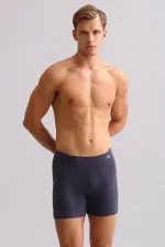 Mısırlı ORGANIC Cotton ZEUS LUXURY Regular Fit Metal Emblem Long Boxer Anthracite