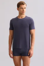 Mısırlı ORGANIC Pamuklu ZEUS LUXURY Regular Fit Bisiklet Yaka Fanila / T-Shirt Antrasit