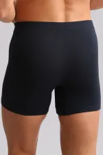 Mısırlı ORGANIC Pamuklu ZEUS LUXURY Regular Fit Metal Armalı Long Boxer Lacivert