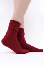 Chaussettes simples incurvées en laine de mouton rouge pour femmes égyptiennes