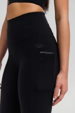 Leggings longs Ottaiva noirs pour femme, vêtements de sport