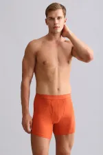 Boxer long SPARTACUS PLUS PERFORMANCE en coton biologique égyptien, rouge rouille