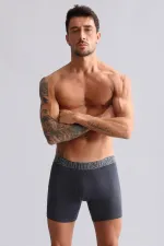 Mısırlı Modal By TENCEL SPARTACUS PERFORMANCE Long Boxer Antrasit