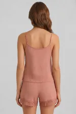 Egyptian Women's Viscose Shorts Set Coral Egyptian Women's Viscose Shorts Set Coral