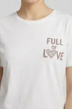 Mısırlı Kadın Pamuklu Pijama Takım Beyaz