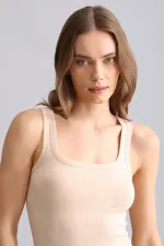 Mısırlı Modal By TENCEL U HELEN Thick Strap Long T-Shirt / Tank Top Ten