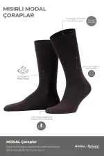 Chaussettes ergonomiques à une seule chaussette en modal pour homme, marron, de fabrication égyptienne