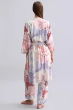 Mısırlı Women's Bamboo Robe Dark Lilac