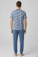 Mısırlı Erkek Pamuk Bisiklet Yaka 3 Lü Takım İndigo