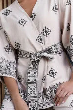 Mısırlı Kadın Kimono Takım Espresso