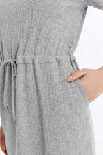 Mısırlı Ribbed Dress Grey Melange