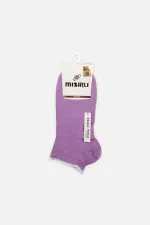 Mısırlı Kadın Modal Tekli Yazlık Sneaker Çorap Mor