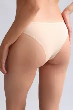 Mısırlı Modal By TENCEL HERA Brief İnce Lastikli 3'Lü Slip Külot Ten