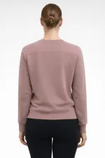 Mısırlı Kadın Modal Sweatshirt Gül Kurusu