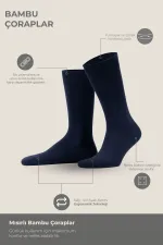 Egyptian Men's Bamboo Ergonomic Single Socket Socks Navy Blue