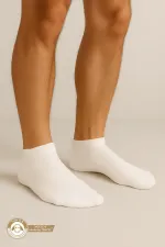 Chaussettes unisexes égyptiennes en modal TENCEL et laine mélangée, lot de 6 paires, écrues