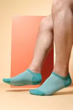 Mısırlı Erkek Modal Tekli Yazlık No Show Çorap Mavi