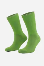 Men's Bamboo Single Diabetic Elastic-Free Ankle Socks Green
