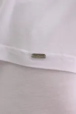 Mısırlı ORGANIC Pamuklu ZEUS LUXURY Regular Fit V Yaka Sporcu Atlet / T-Shirt Beyaz