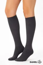 Unisex Bamboo Flight and Pilot Knee-High Socks with Special Strengthening Technology, Anthracite Unisex Bamboo Flight and Pilot Knee-High Socks with Special Strengthening Technology, Anthracite